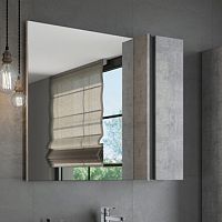 Зеркальный шкаф Comforty 00-00004147981 Эдинбург 90х80 см, светлый бетон