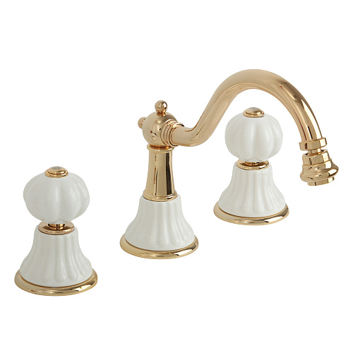 Смеситель Migliore 19018 Olivia для биде, Click-clack, белый/золото Смеситель Migliore 19018 Olivia для биде, Click-clack, белый/золото