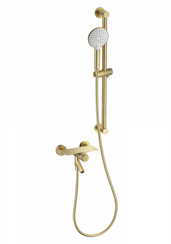 Смеситель для ванны с душевым гарнитуром Wonzon & Woghand WW-FE05L222-BG Смеситель для ванны с душевым гарнитуром Wonzon & Woghand WW-FE05L222-BG