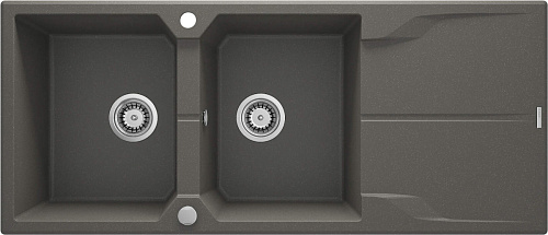 Мойка Deante ZQN_T213 Andante кухонная гранитная 116х50 см, антрацит металлик
