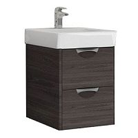 Тумба Акватон 1A211701SIW50 Сильва 50 под раковину, 45х39 см, дуб макиато,хром глянец