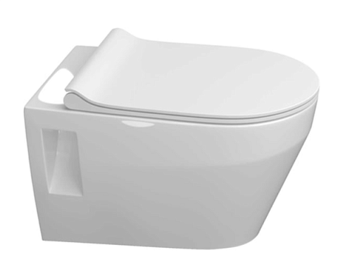 Сет №1736_Унитаз консольный с жестким тонким сиденьем Slim Сет №1736_Унитаз консольный с жестким тонким сиденьем Slim