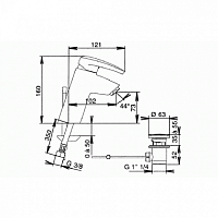 Смеситель для раковины однорычажный Jacob Delafon Panache E72240-CP (exp)