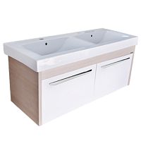 Тумба Comforty 00003126704 Твикс подвесная 120х46 см, с двойной раковиной 8112, сосна лоредо