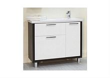 Тумба с раковиной Акватон Брайтон 1A1771K0BR500, белый/венге