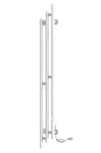 Электрический полотенцесушитель INDIGO LSKE150-17WMRt Sky (electro) 150/17 (скрытый провод справа), белый матовый