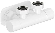 Вентиль Сунержа 12-1418-3434, 2х3/4" угловой скрытый-скрытый EU50, белый (RAL-9003)