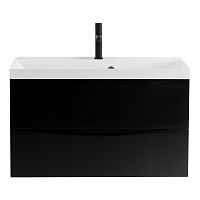 База BelBagno MARINO-800-2C-SO-NL-P под раковину 80х45 см, подвесная, Nero Lucido (черный глянец)