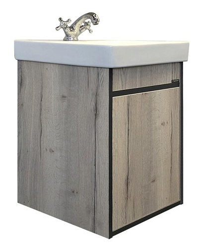 Тумба Comforty 00-00006653 Вена подвесная 45х45 см, с раковиной Адриана 45, дуб дымчатый купить недорого в интернет-магазине Керамос Тумба Comforty 00-00006653 Вена подвесная 45х45 см, с раковиной Адриана 45, дуб дымчатый купить недорого в интернет-магазине Керамос