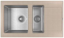 Мойка для кухни Florentina 21.410.D0860.107 Комби 86х51 см, с крылом, песочная