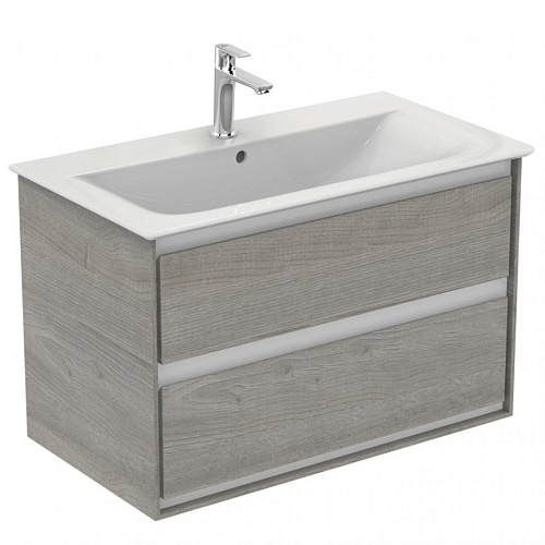 Тумба Ideal Standard E0819PS Connect Air для раковины 80х44 см, подвесная, Wood Light Grey + Matt White (светло-серое дерево + белый матовый) купить недорого в интернет-магазине Керамос Тумба Ideal Standard E0819PS Connect Air для раковины 80х44 см, подвесная, Wood Light Grey + Matt White (светло-серое дерево + белый матовый) купить недорого в интернет-магазине Керамос