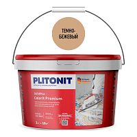 Цементная затирка Plitonit COLORIT Premium темно-бежевая, 2 кг