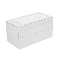 Тумба Keuco 31582270000 Edition 400 под умывальник 105х53.5 см, белый/стекло белое матовое