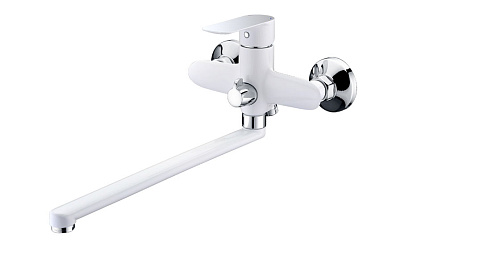 Смеситель Тритон Щ0000002377 Панама 16307AW-D125 для ванны/душа, хром/белый Смеситель Тритон Щ0000002377 Панама 16307AW-D125 для ванны/душа, хром/белый