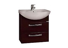 Тумба Акватон 1A140001AA430 Ария 50 М под раковину, 47х30 см, темно-коричневый/хром глянец