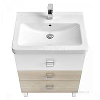 Тумба Акватон 1A145801ST590 Стамбул 65 М под раковину, 61х47 см, белый,сосна ларедо, хром глянец