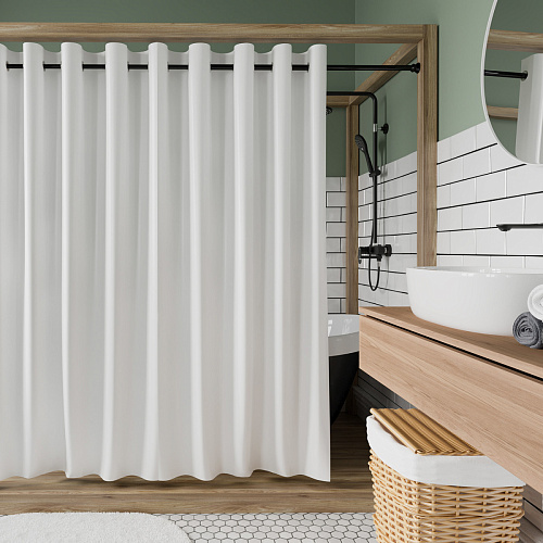 Шторка для ванны SC-10202 Vils, белая