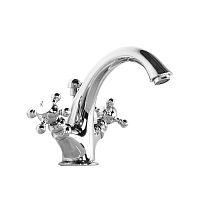 Gattoni 1232012C0 с дефектом на носике Vivaldi Смеситель для раковины с донным клапаном, высота излива 110мм, цвет хром (незначительный дефект покрытия)