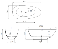 Ванна отдельностоящая SALINI Noemi 1-11514
