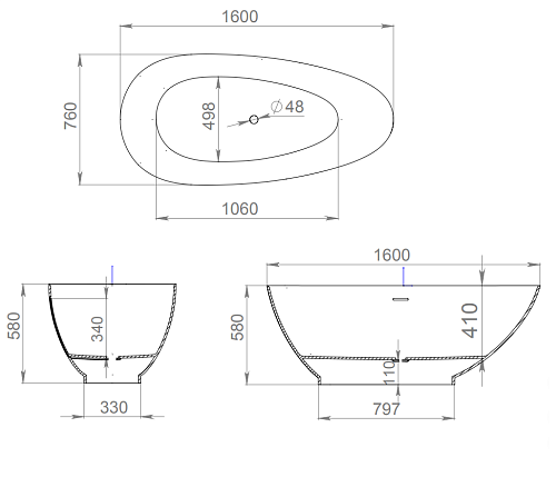 Ванна отдельностоящая SALINI Noemi 1-11514 купить недорого в интернет-магазине Керамос