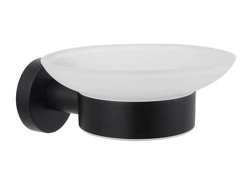 Мыльница Aquatek AQ4003MB Вега, черный матовый/стекло матовое белое купить недорого в интернет-магазине Керамос