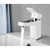 Смеситель для раковины однорычажный WasserKRAFT ALLER 1060 WHITE 1063WHITE