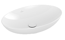 Раковина Villeroy & Boch 4A480001 Loop&Friends на столешницу 62х42 см, с переливом, альпийский белый (White Alpin)