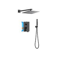 Душевой комплект Aquatek AQ1472MB Лира Set 3 в 1, черный матовый