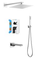 Душевой комплект Aquatek AQ1473CR Лира Set 4 в 1, хром