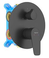 Смеситель Aquatek AQ1147MB Бетта  для ванны, 3 режима (внешняя и скрытая часть), черный матовый