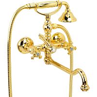 Смеситель Migliore 26894 Prestige для ванны внешний, c поворотным изливом, золото
