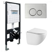 Инсталляция с подвесным унитазом Abber BEQUEM AC1131TC-AC0105-AC0121