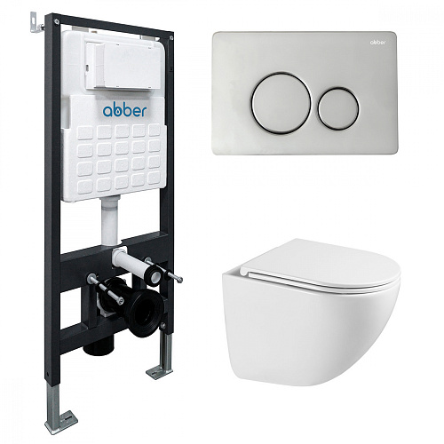 Инсталляция с подвесным унитазом Abber BEQUEM AC1131TC-AC0105-AC0121 купить недорого в интернет-магазине Керамос