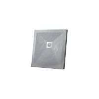 Душевой поддон Vincea VST-4SR1010G из искусственного камня, 100х100 см, серый