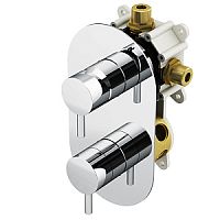 Смеситель Gattoni MC055/22C0cr Easy Gbox для душа встроенный, c переключателем на 4-5 выхода (укомплектован GBOX), цвет хром