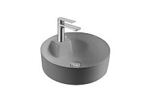 Раковина Aquatek AQ5212-MG Европа для установки на столешницу, 40.5х40.5 см, с отверстием под смеситель, серый матовый