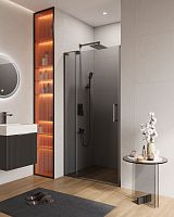 Душевая дверь в нишу Cezares Slider SLIDER-B-1-90/100-GRIGIO-GM