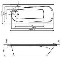 Ванна акриловая Jacob Delafon Floreana 2377400000001