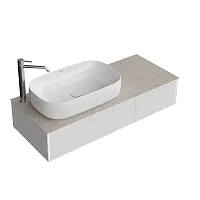 Тумба Kerama Marazzi MA.120.2\MGR.M Magica под раковину подвесная 120х48 см, утренний серый матовый Тумба Kerama Marazzi MA.120.2\MGR.M Magica под раковину подвесная 120х48 см, утренний серый матовый