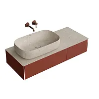 Тумба Kerama Marazzi MA.120.2\VR.M Magica под раковину подвесная 120х48 см, венецианский красный матовый Тумба Kerama Marazzi MA.120.2\VR.M Magica под раковину подвесная 120х48 см, венецианский красный матовый