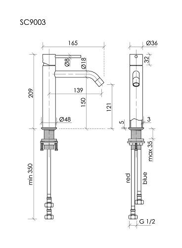 Смеситель для раковины Sancos Etna SC9003BN