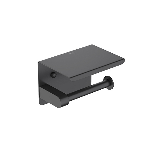Бумагодержатель Aquatek AQ4939MB Европа с полкой, черный матовый купить недорого в интернет-магазине Керамос