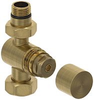 Вентиль Сунержа 051-1405-1234 прямой, (под шестигранник) G 1/2" НР х G 3/4" НГ, состаренная латунь