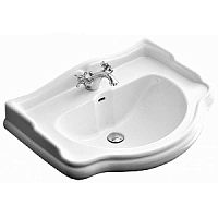 Раковина Kerasan Retro 1046 01, с 1 отв., белая, 69х52