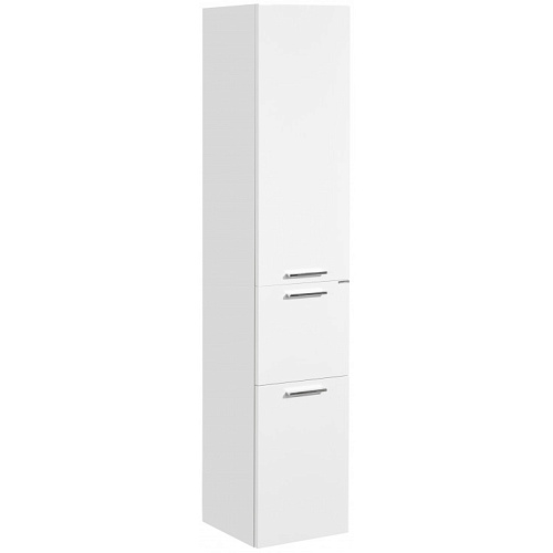 Шкаф - колонна Акватон 1A188603ND010 Инди 34х165 см, белый,хром матовый купить недорого в интернет-магазине Керамос
