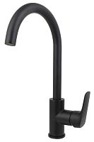 Смеситель Aquatek AQ1082MB Вега для кухни (полукруглый излив), черный матовый