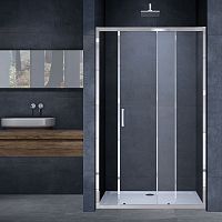 Душевая дверь Vincea VDS-3AL150CL Alpha, 150х190 см, профиль хром/стекло прозрачное