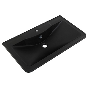Раковина BelBagno BB800/455-LV-ART-ALR-NERO из искусственного камня 80х45.5 см, черный матовый