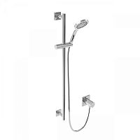 Душевой комплект 16 Keuco 59609010002 IXMO_solo: термостатический смеситель для 1 потребителя, с квадратными розетками, хром