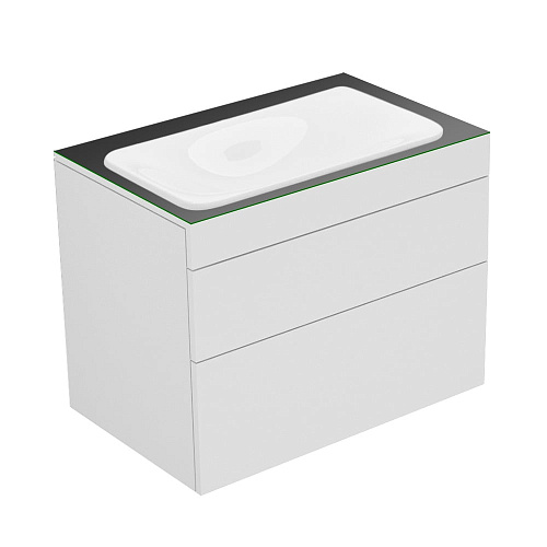 Тумба Keuco 31571700000 Edition 400 под умывальник 70х53.5 см, белый/стекло глянцевое антрацит купить недорого в интернет-магазине Керамос